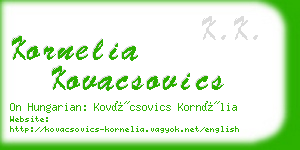 kornelia kovacsovics business card